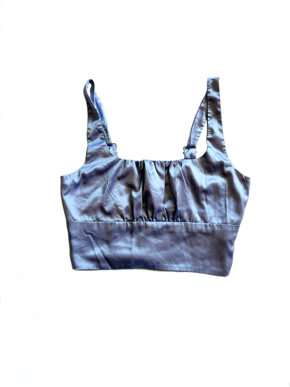 Forever 21 Women’s Blue Cropped Ajustable Strap Tank Top Size Medium